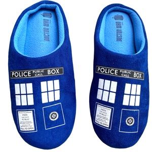 Doctor Who Blue Slippers